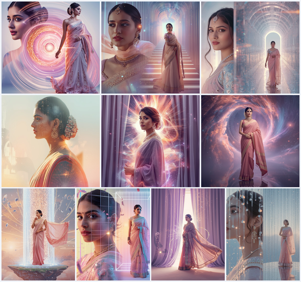 10+ 3D Floral Applique Tulle Fancy Saree AI Prompts for Minimalist Elegance via Gemini, Grok, and ChatGPT - Main Thumbnail