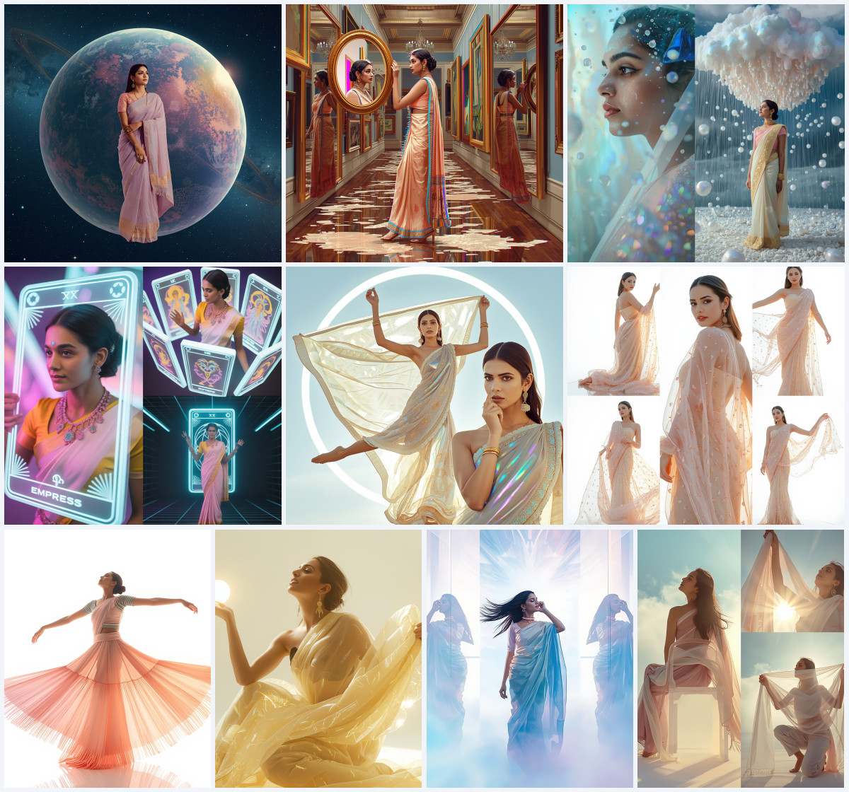 10+ Heavy Zari Work Saree AI Prompts to Generate Bright DSLR Heritage Photography - Main Thumbnail