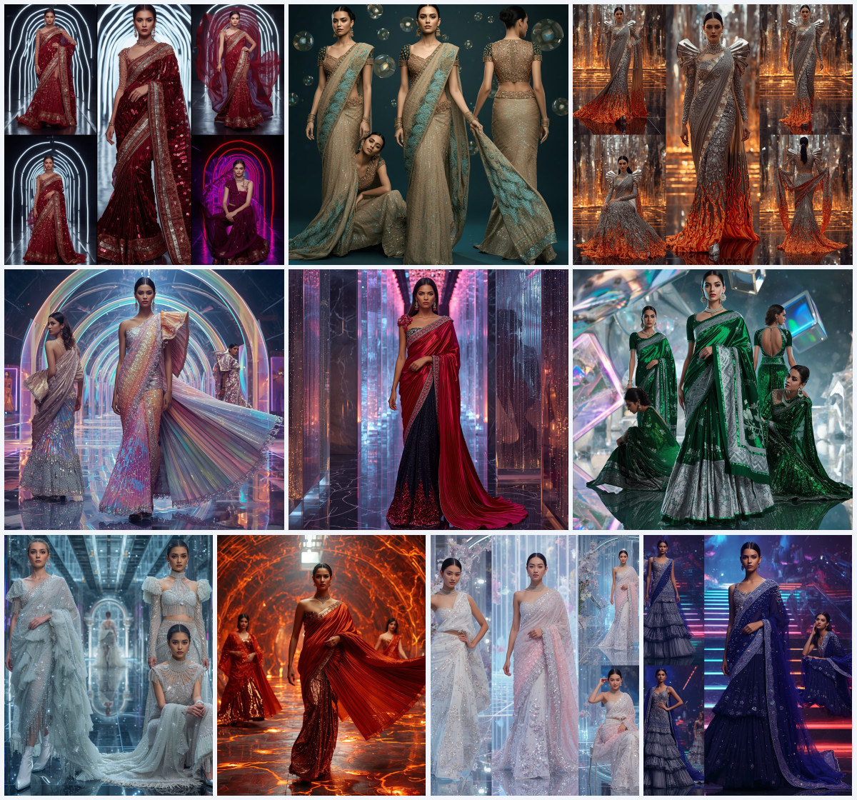 10+ Modern Fancy Georgette Saree AI Prompts to Generate Flowing, Luminous Portraits via Gemini, Grok, and ChatGPT - Main Thumbnail