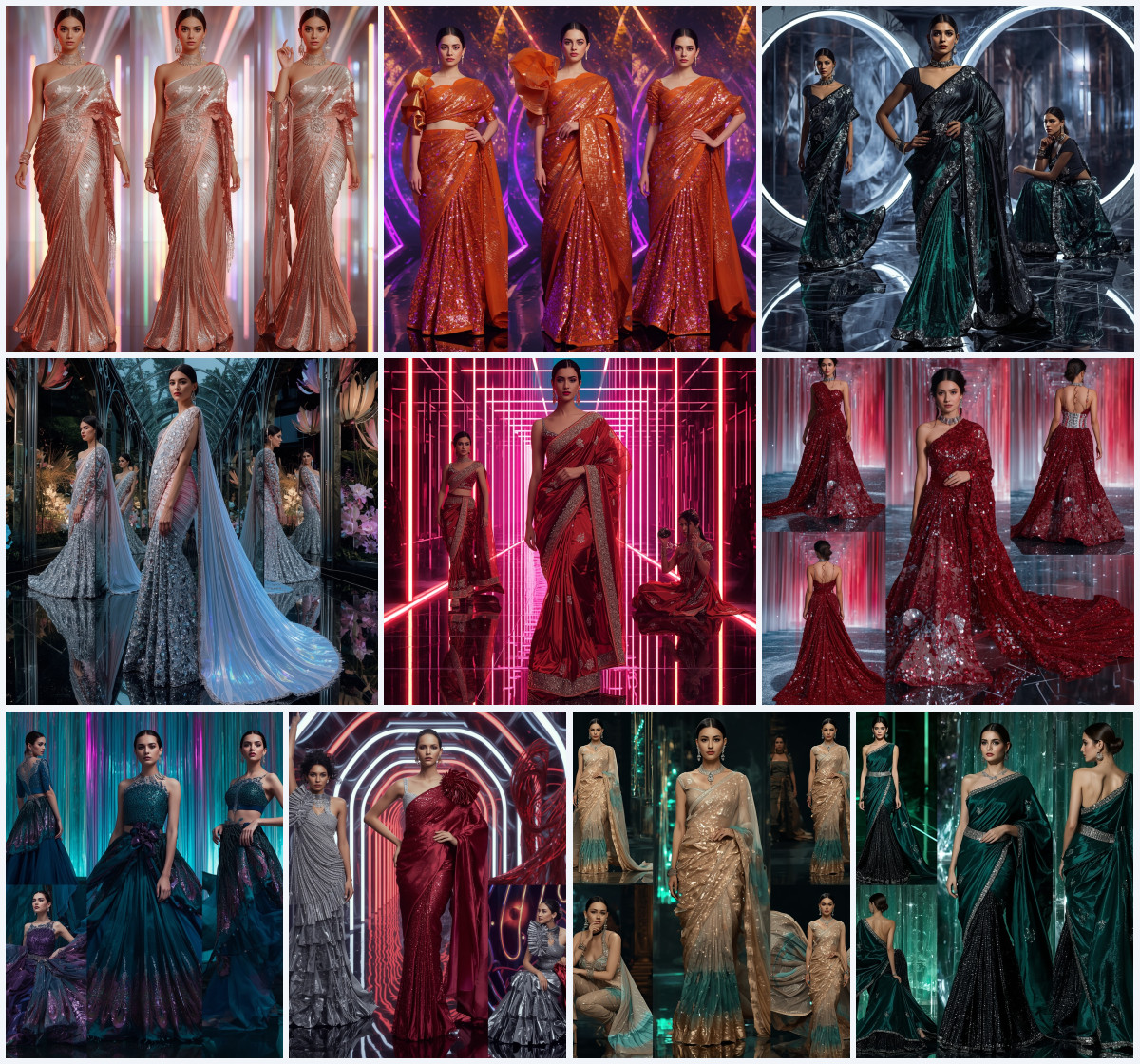 10+ Modern Pre-Stitched Fancy Saree AI Prompts to Generate Chic Ready-to-Wear Looks with Gemini, Grok, and ChatGPT - Main Thumbnail