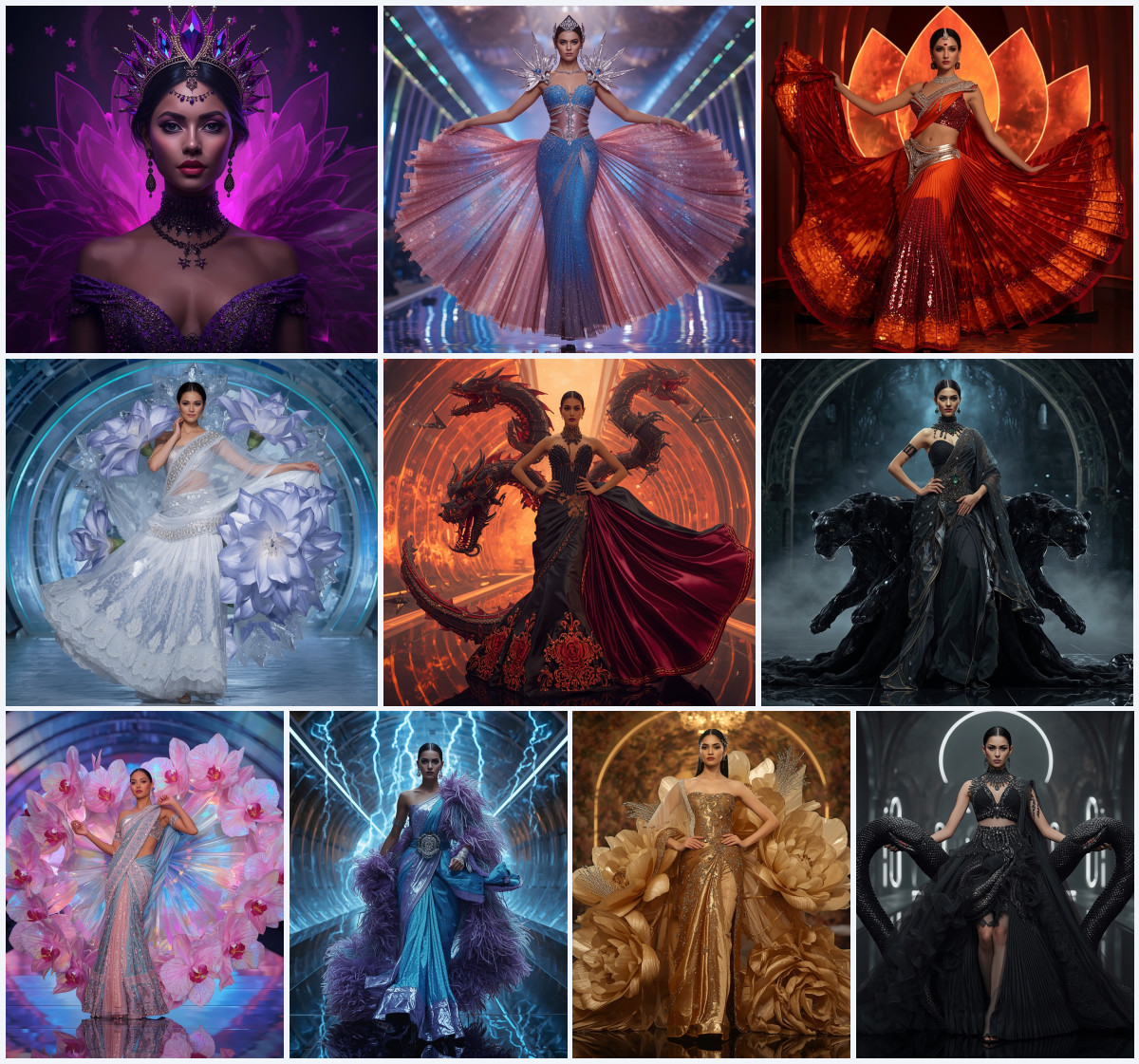10+ Patchwork Brocade Peplum Fancy Saree AI Prompts for Urban Power Dressing via Gemini and ChatGPT - Main Thumbnail