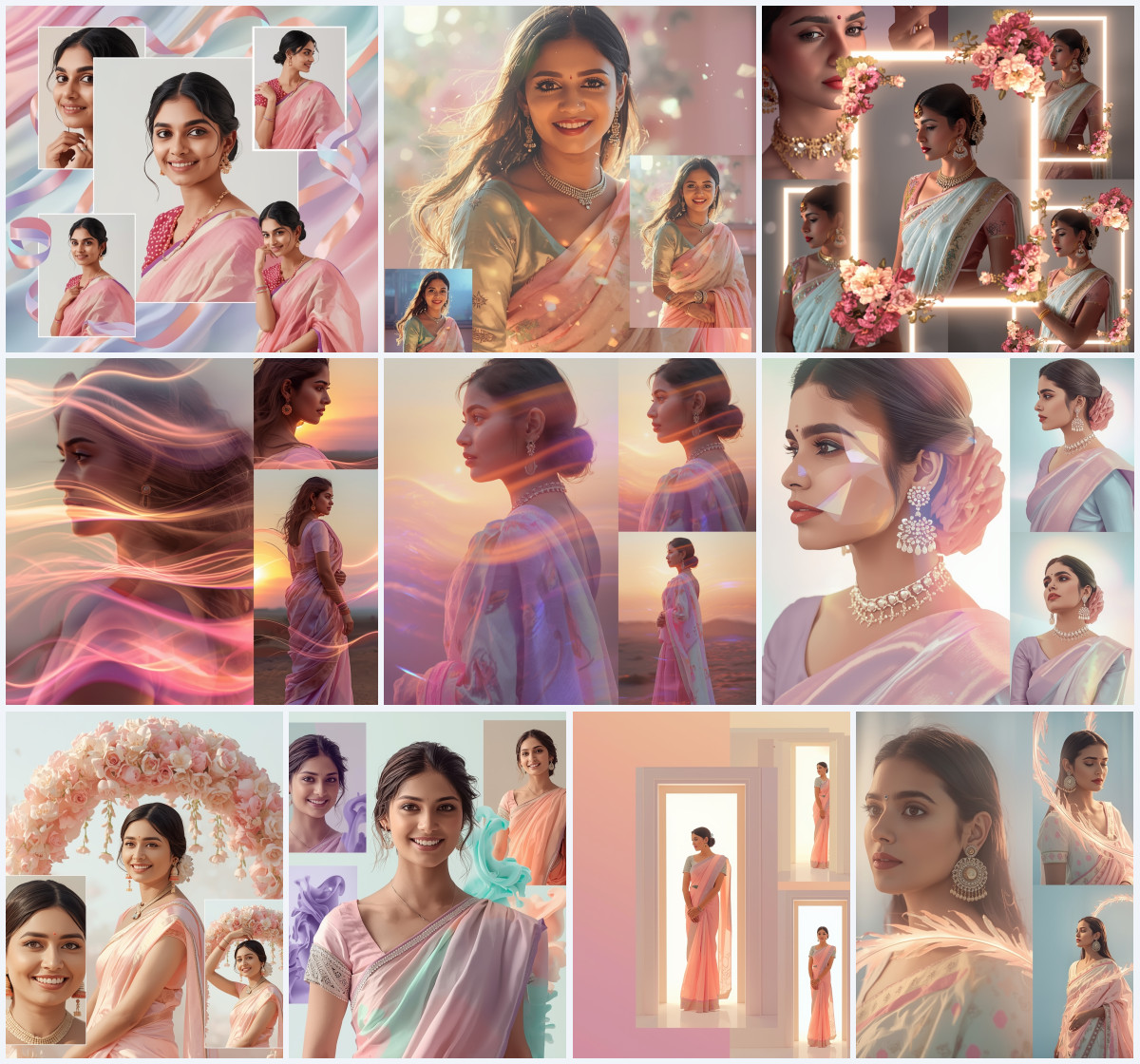 10+ Saree AI Prompts to Create Ultra Realistic Ethnic Photos with Cinematic Lighting and High Detail Finish - Main Thumbnail