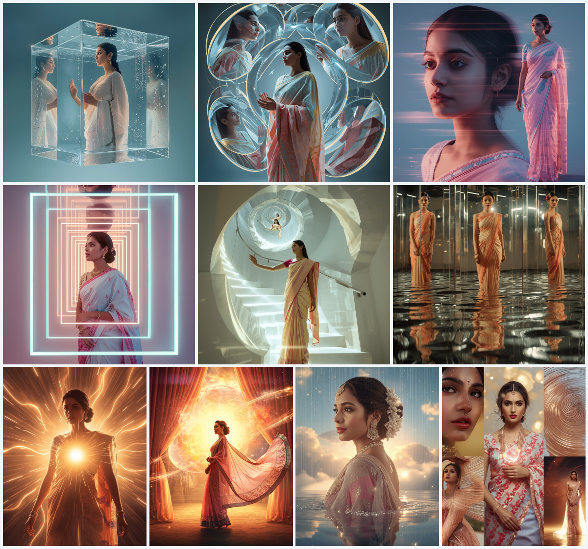 10+ South Indian Kanjeevaram Saree AI Prompts to Create Airy Minimalist WhatsApp DPs - Main Thumbnail