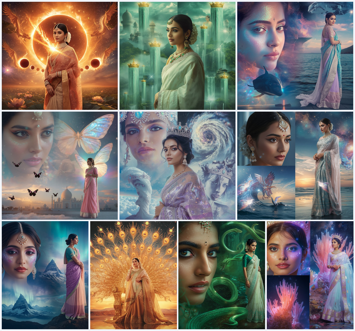 New 10 Saree AI Prompts for Avant-Garde Abstract Fashion - Main Thumbnail