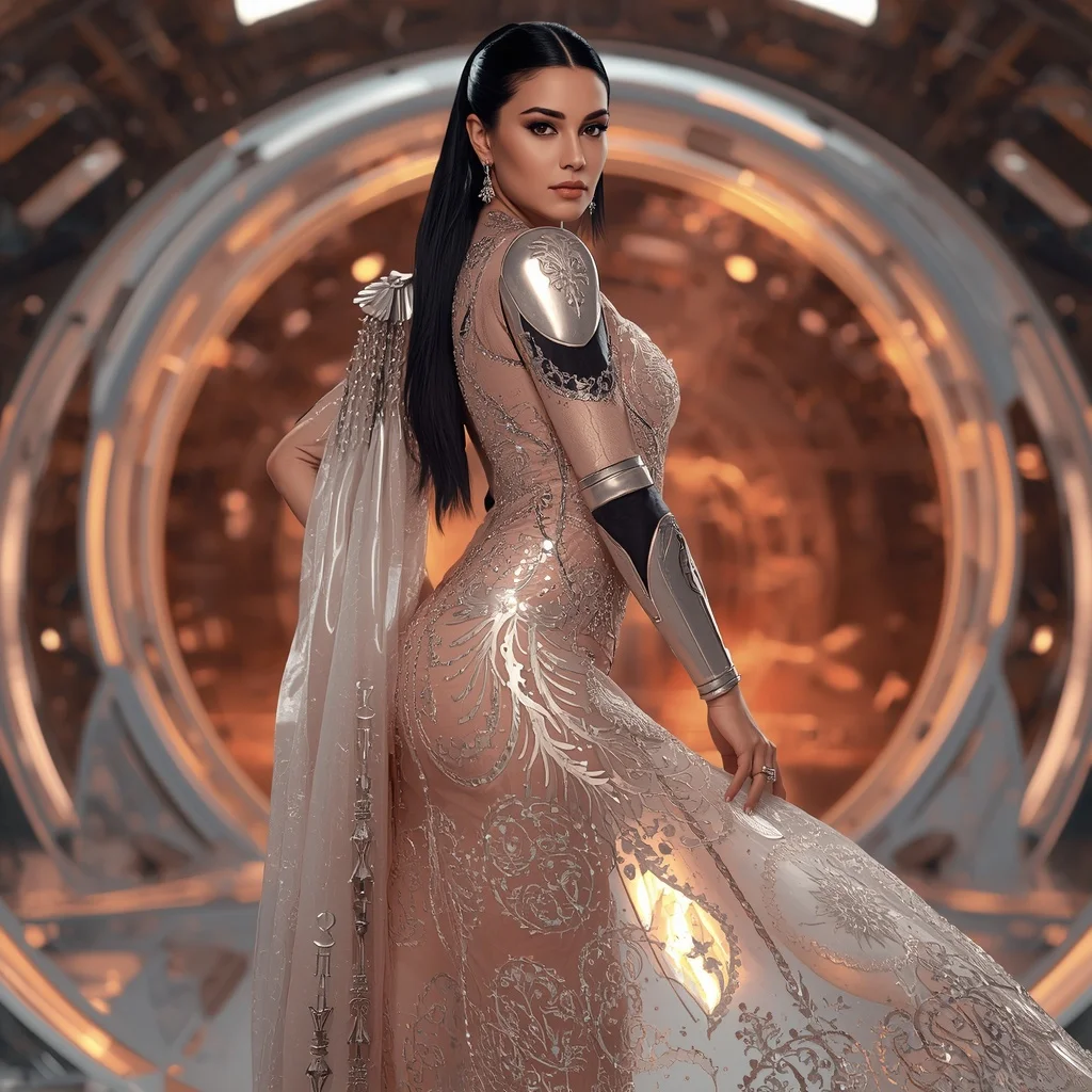 Champagne Aurora Prism Apex Infinity Armor Saree with Floating Sphere Light Dome Nexus Quantum Core Reactor System | Trending Prompt Girls Instagram