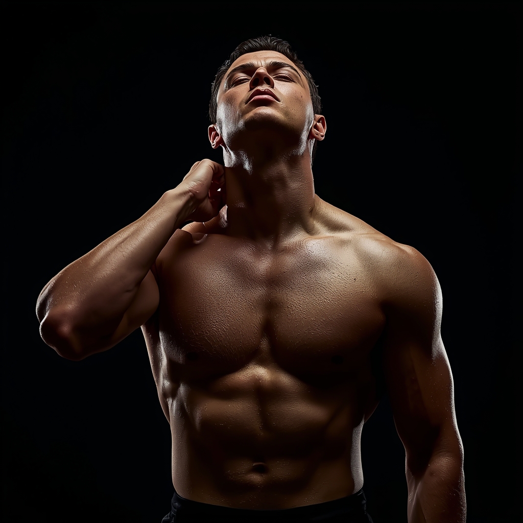 Full Body Neck Roll Release Pose with Controlled Tension | Festival Prompt