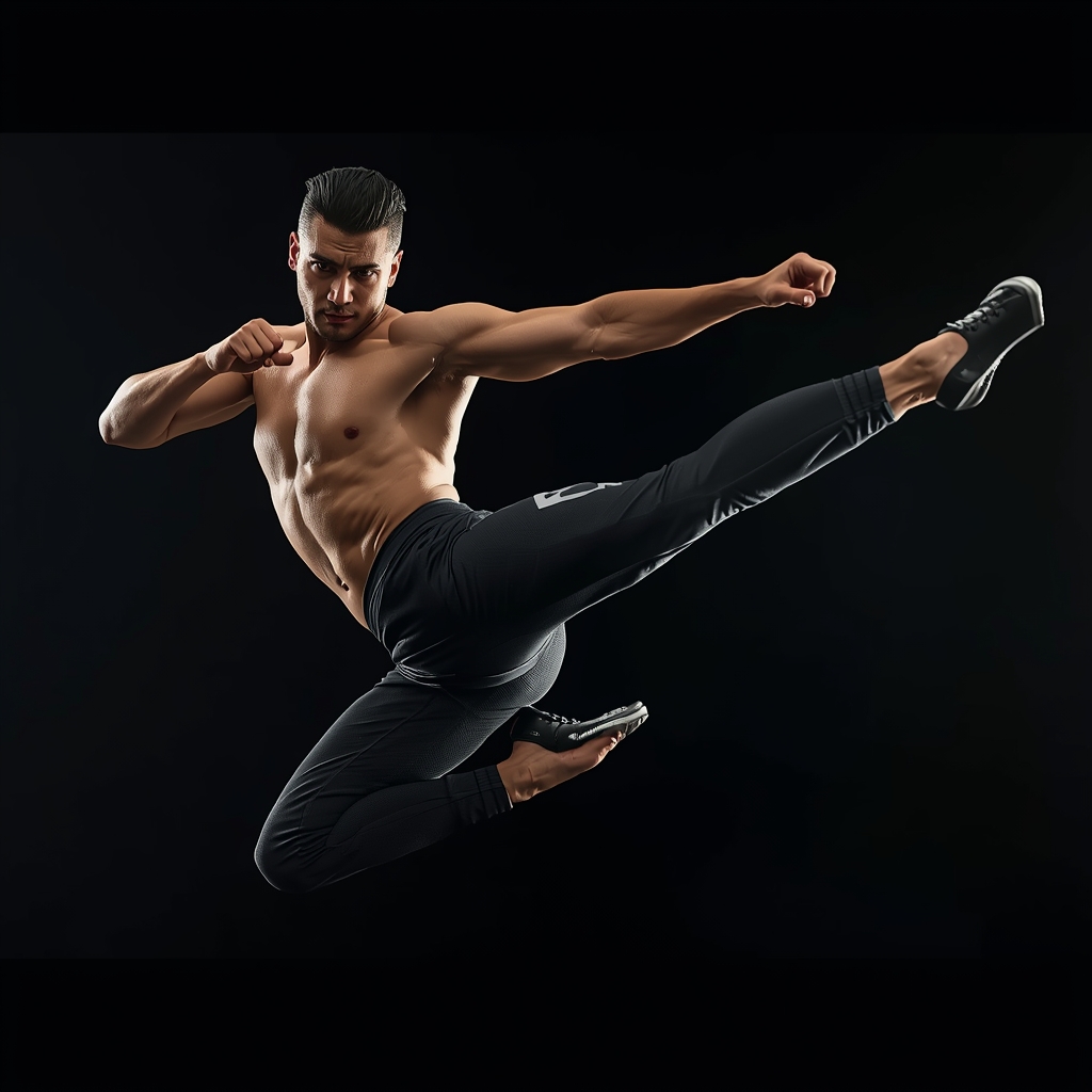 Full Body Sharp Side Kick Freeze Pose with Explosive Precision | Anime Ai Prompt