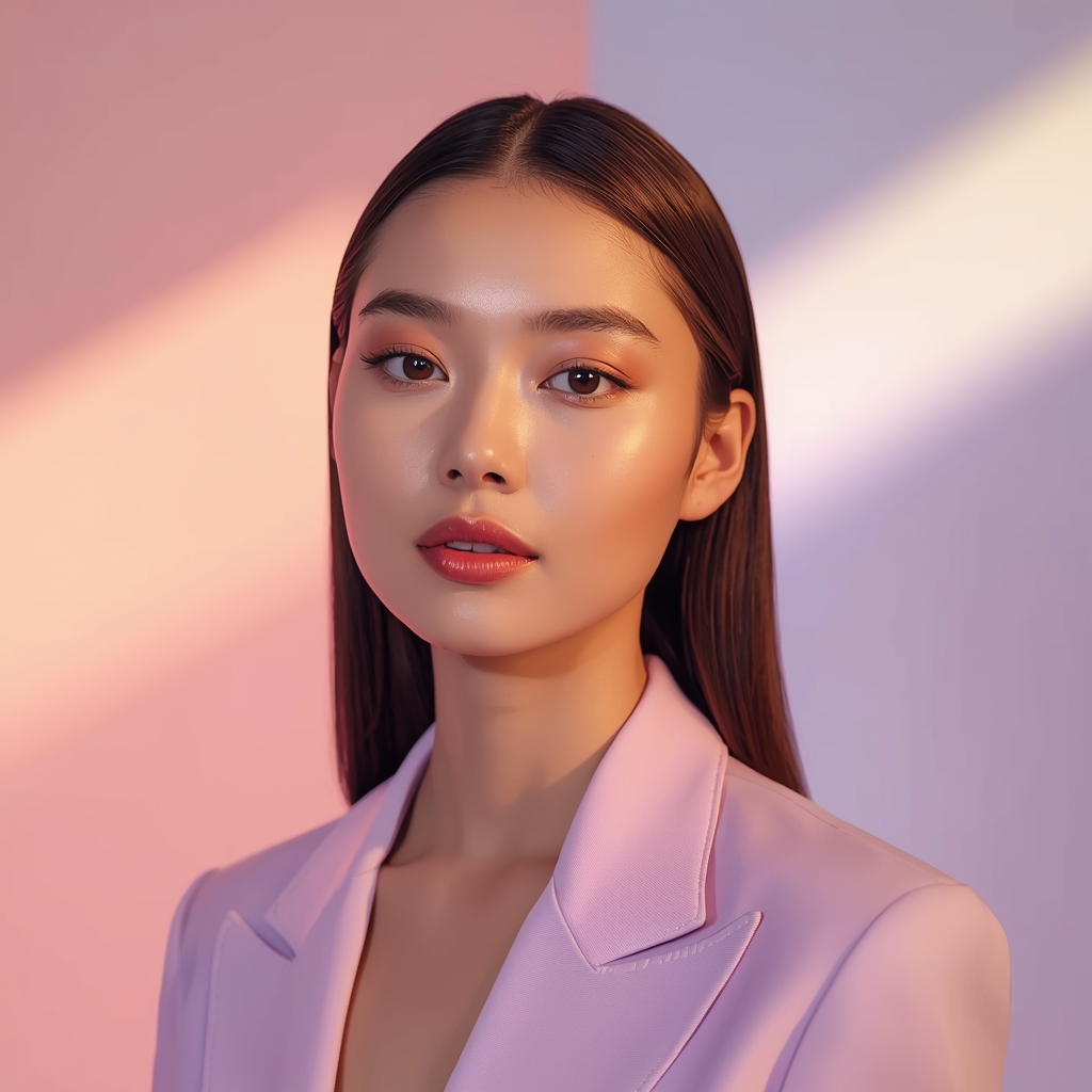 Ultra Aesthetic Pastel Glow Influencer Portrait with Soft Studio Lighting | Happy Ai Prompt